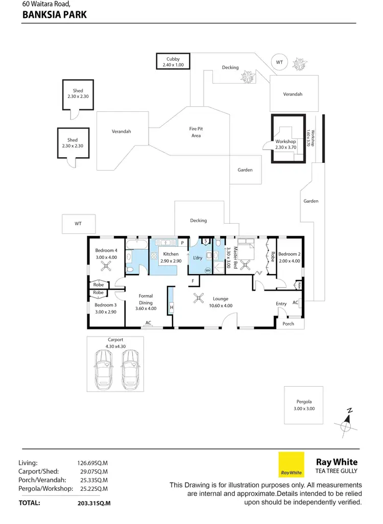 Floorplan of Homely house listing, 60 Waitara Road, Banksia Park SA 5091