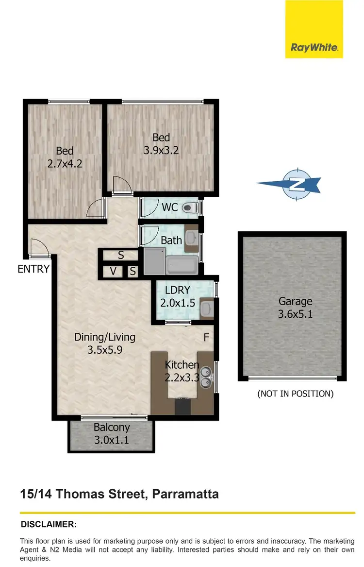 Floorplan of Homely unit listing, 15/14 Thomas Street, Parramatta NSW 2150