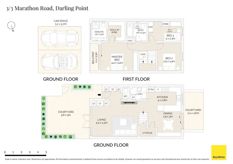Floorplan of Homely townhouse listing, 3/3 Marathon Road, Darling Point NSW 2027