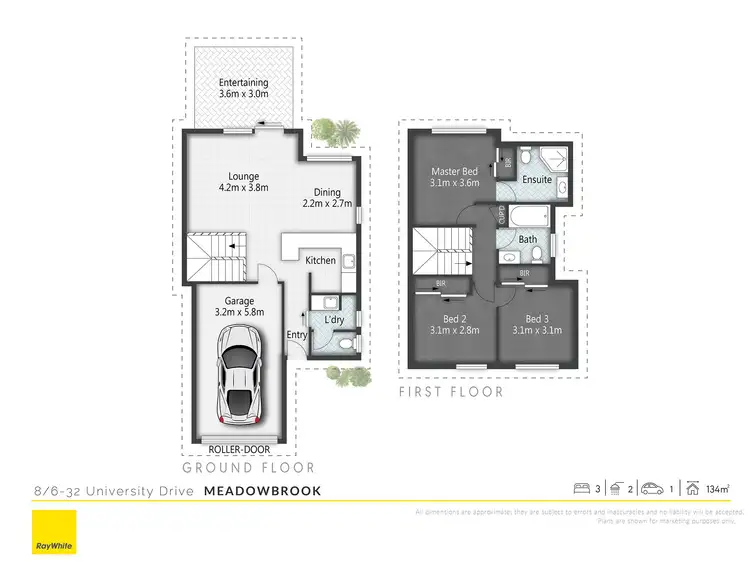 Floorplan of Homely townhouse listing, 8/6-32 University Drive, Meadowbrook QLD 4131