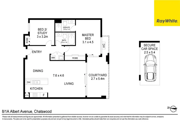 Floorplan of Homely unit listing, 8/1A Albert Avenue, Chatswood NSW 2067