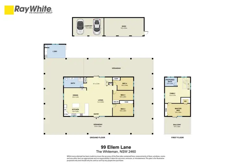 Floorplan of Homely rural property listing, 99 Ellem Lane, The Whiteman NSW 2460