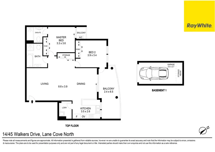 Floorplan of Homely unit listing, 14/45 Walkers Drive, Lane Cove NSW 2066