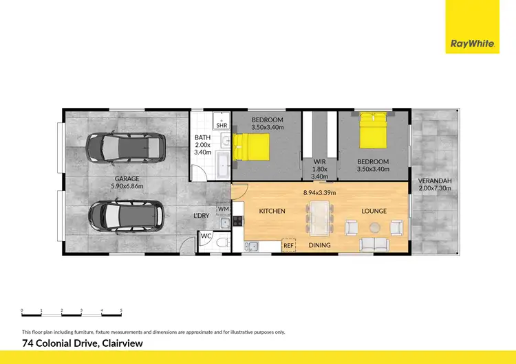 Floorplan of Homely house listing, 74 Colonial Drive, Clairview QLD 4741