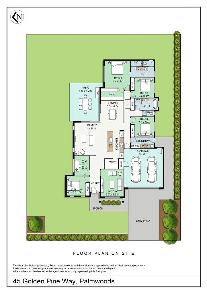 Floorplan of Homely house listing, 45 Golden Pine Way, Palmwoods QLD 4555