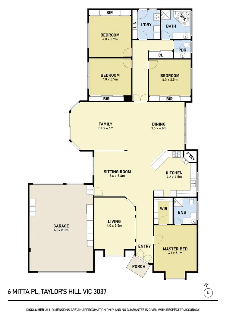 Floorplan of Homely house listing, 6 Mitta Place, Taylors Hill VIC 3037