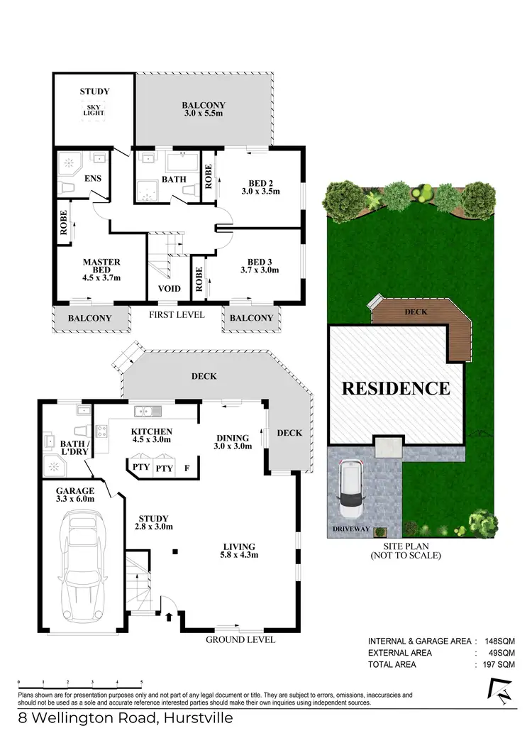 Floorplan of Homely semi-detached listing, 8 Wellington Road, Hurstville NSW 2220
