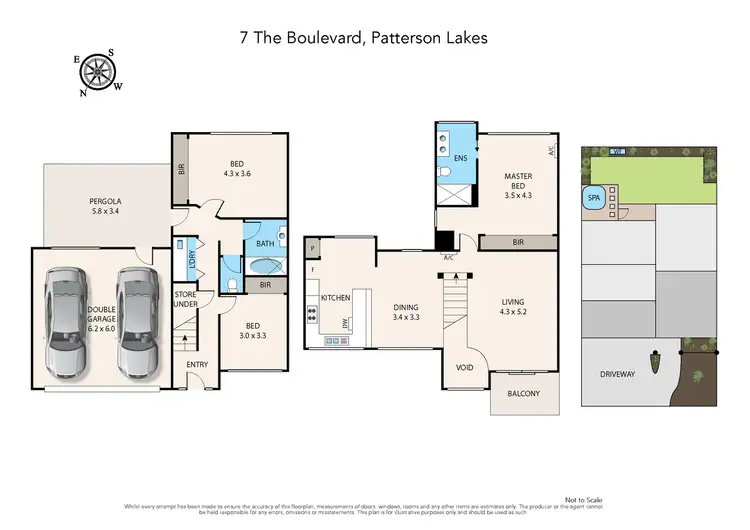Floorplan of Homely townhouse listing, 7 The Boulevard, Patterson Lakes VIC 3197