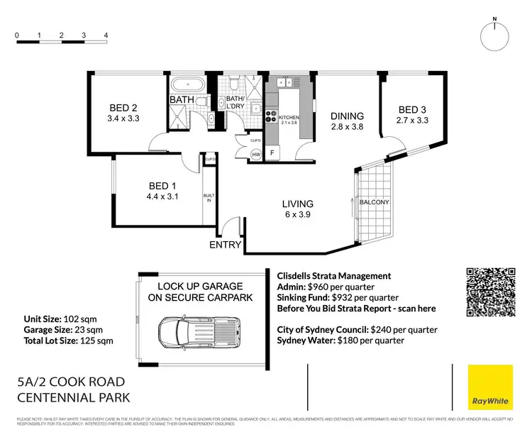 Floorplan of Homely apartment listing, 5a/2 Cook Road, Centennial Park NSW 2021