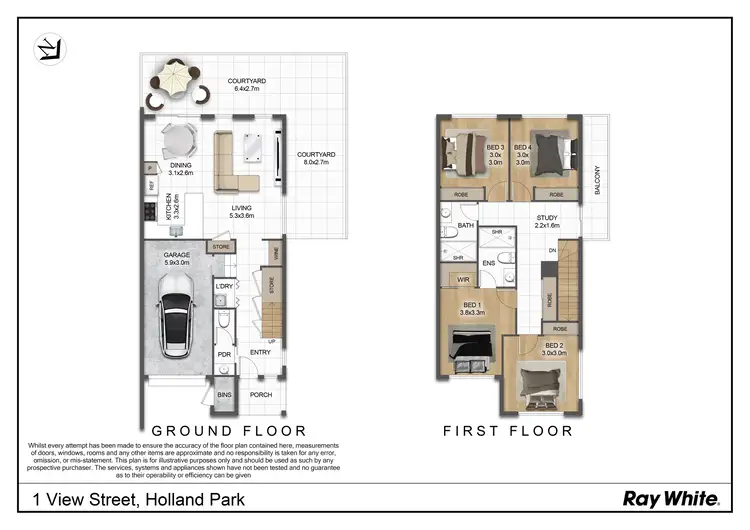 Floorplan of Homely townhouse listing, 1 View Street, Holland Park QLD 4121