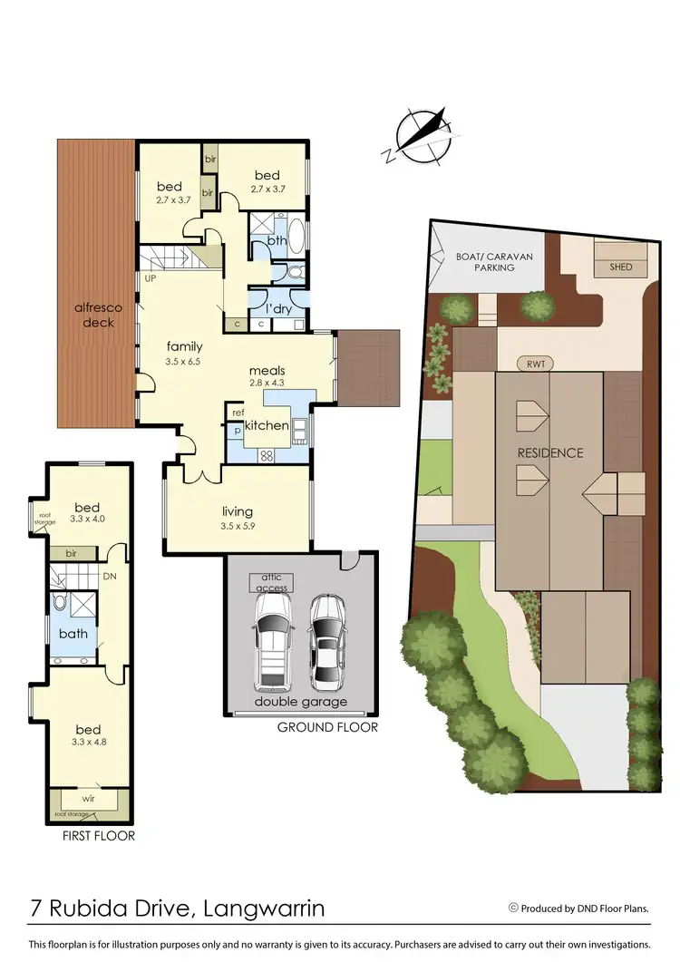 Floorplan of Homely house listing, 7 Rubida Drive, Langwarrin VIC 3910