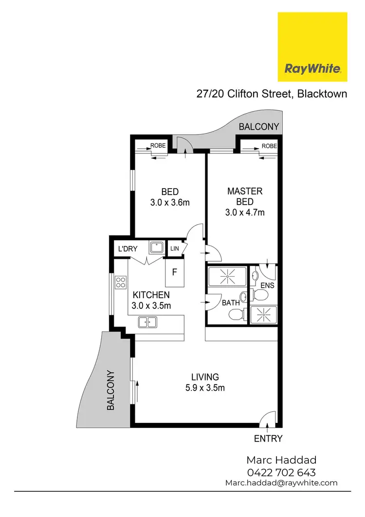 Floorplan of Homely unit listing, 27/20-22 Clifton Street, Blacktown NSW 2148