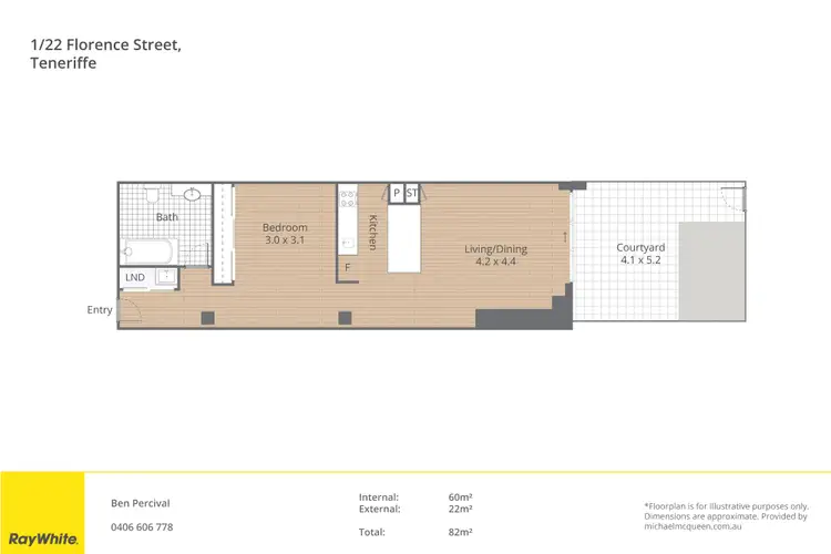 Floorplan of Homely apartment listing, 1/22 Florence Street, Teneriffe QLD 4005