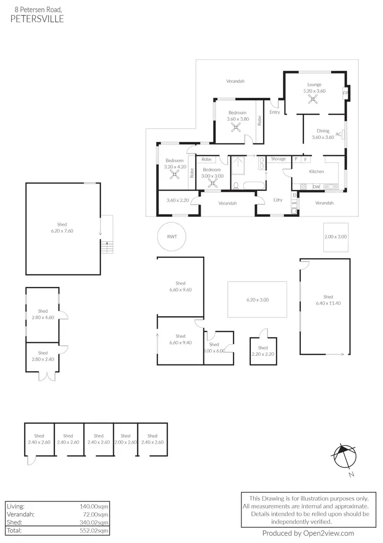 Floorplan of Homely house listing, 8 Petersen Road, Petersville SA 5571