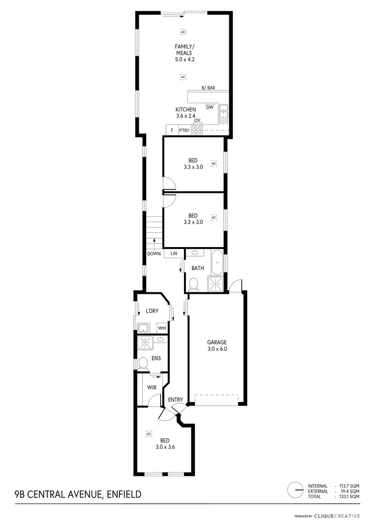 Floorplan of Homely house listing, 9B Central Avenue, Enfield SA 5085