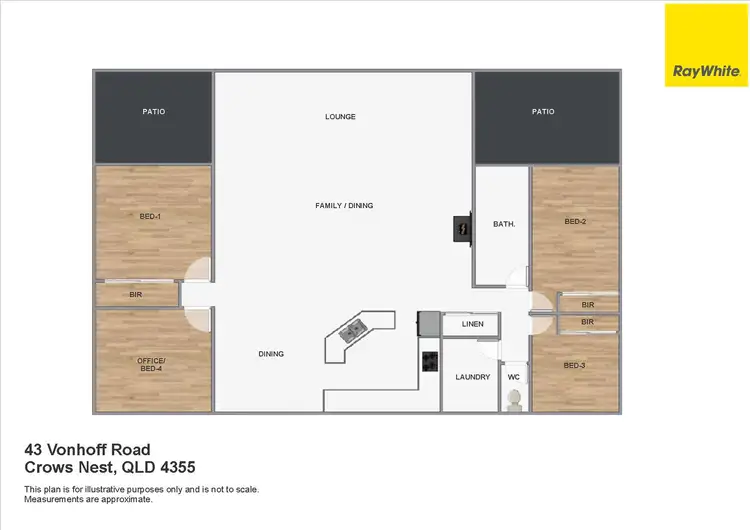 Floorplan of Homely rural property listing, 43 Vonhoff Road, Crows Nest QLD 4355