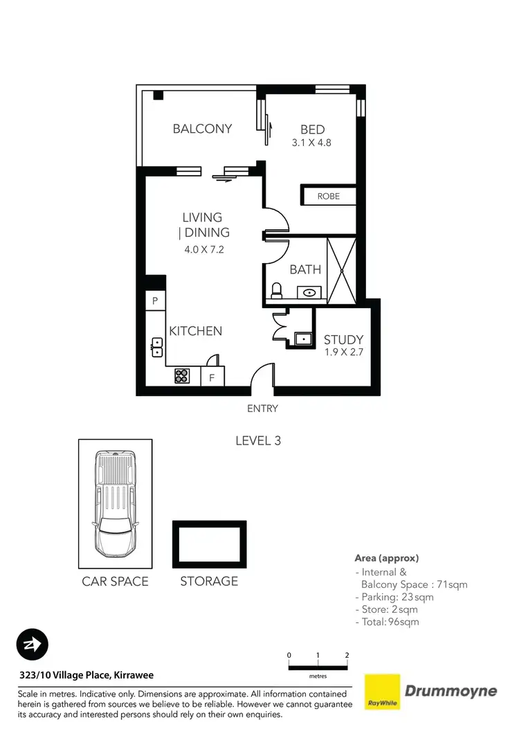 Floorplan of Homely apartment listing, 323/10 Village Place, Kirrawee NSW 2232