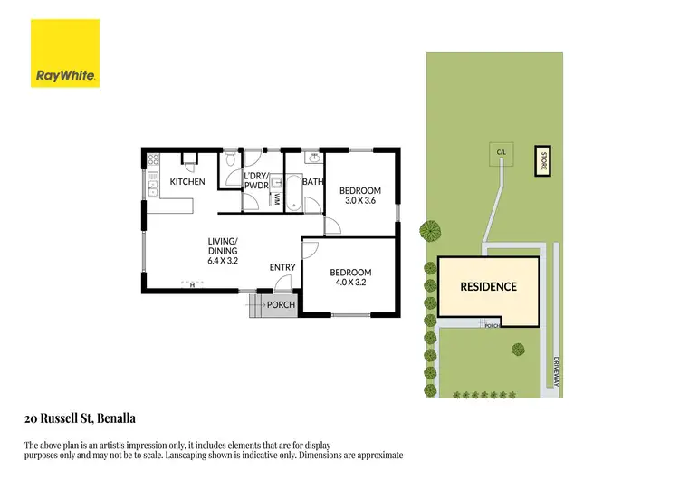 Floorplan of Homely house listing, 20 Russell Street, Benalla VIC 3672