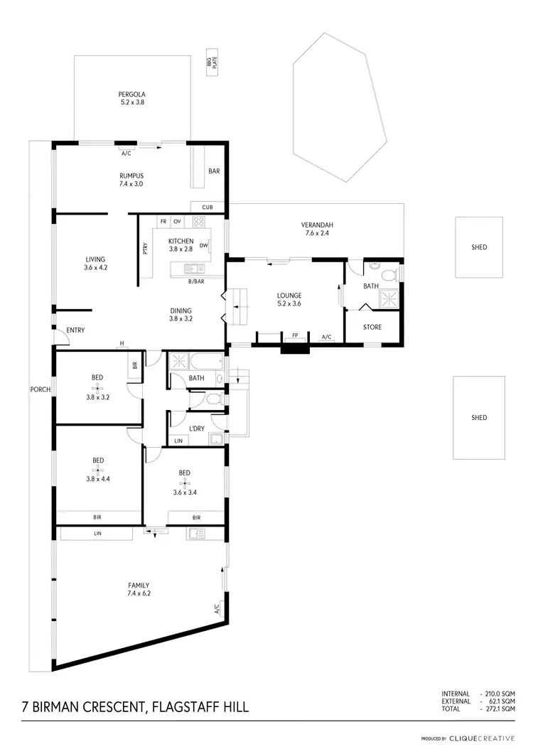 Floorplan of Homely house listing, 7 Birman Crescent, Flagstaff Hill SA 5159
