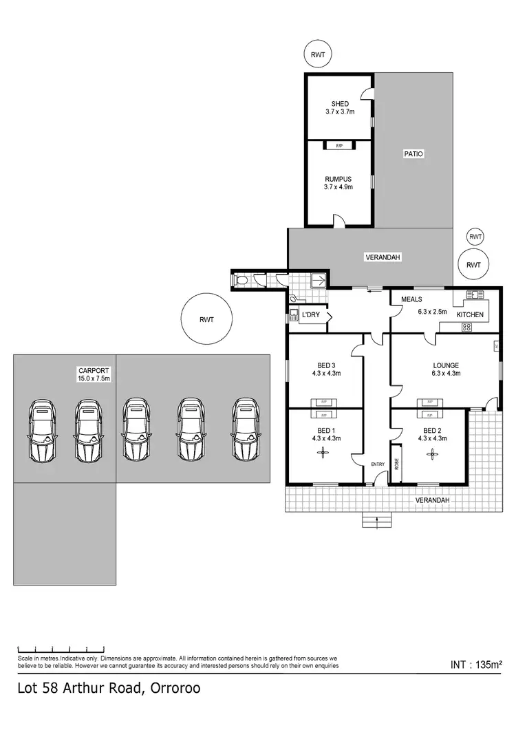 Floorplan of Homely rural property listing, 'Ted's' Arthur Road, Orroroo SA 5431
