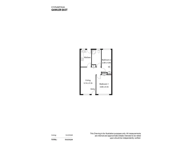Floorplan of Homely unit listing, Unit 3/10 Rudall Street, Gawler East SA 5118