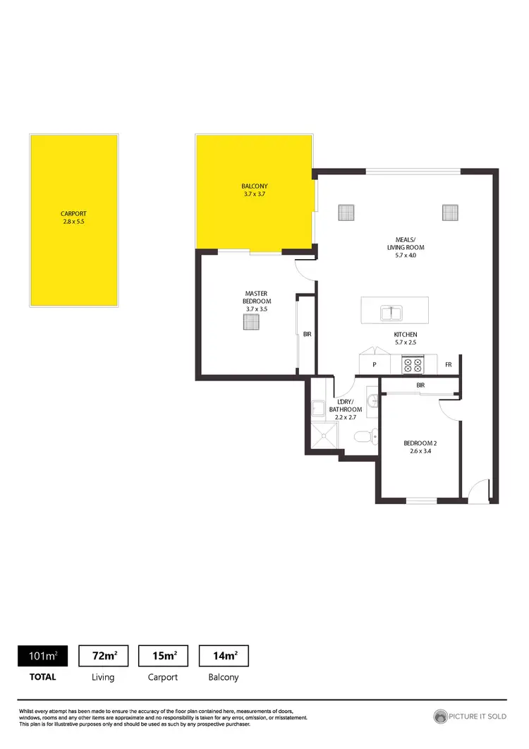 Floorplan of Homely apartment listing, 42/58 King William Street, Kent Town SA 5067