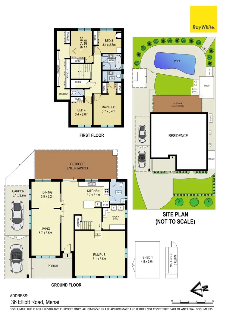 Floorplan of Homely house listing, 36 Elliott Road, Menai NSW 2234