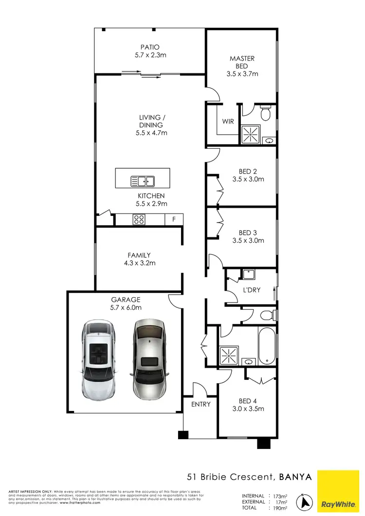 Floorplan of Homely house listing, 51 Bribie Crescent, Banya QLD 4551