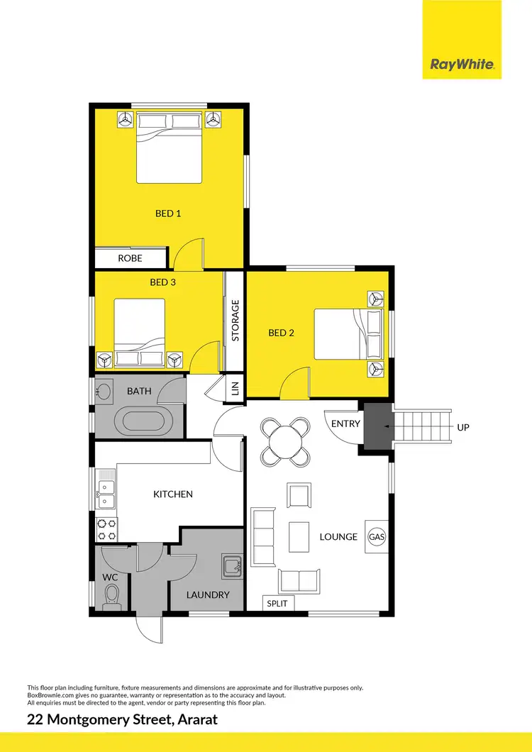Floorplan of Homely house listing, 22 Montgomery Street, Ararat VIC 3377