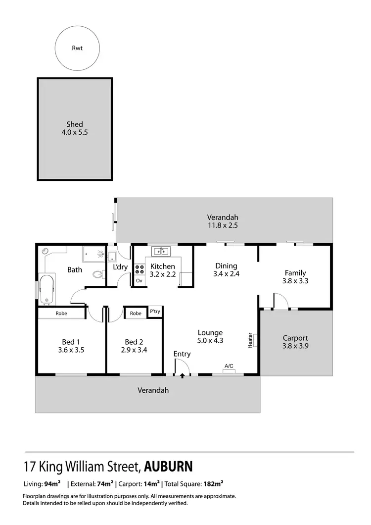 Floorplan of Homely house listing, 17 King William Street, Auburn SA 5451