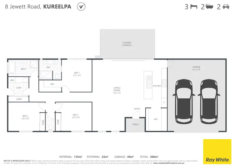 Floorplan of Homely house listing, 8 Jewett Road, Kureelpa QLD 4560