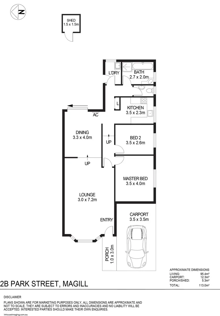 Floorplan of Homely unit listing, 2B Park Street, Magill SA 5072