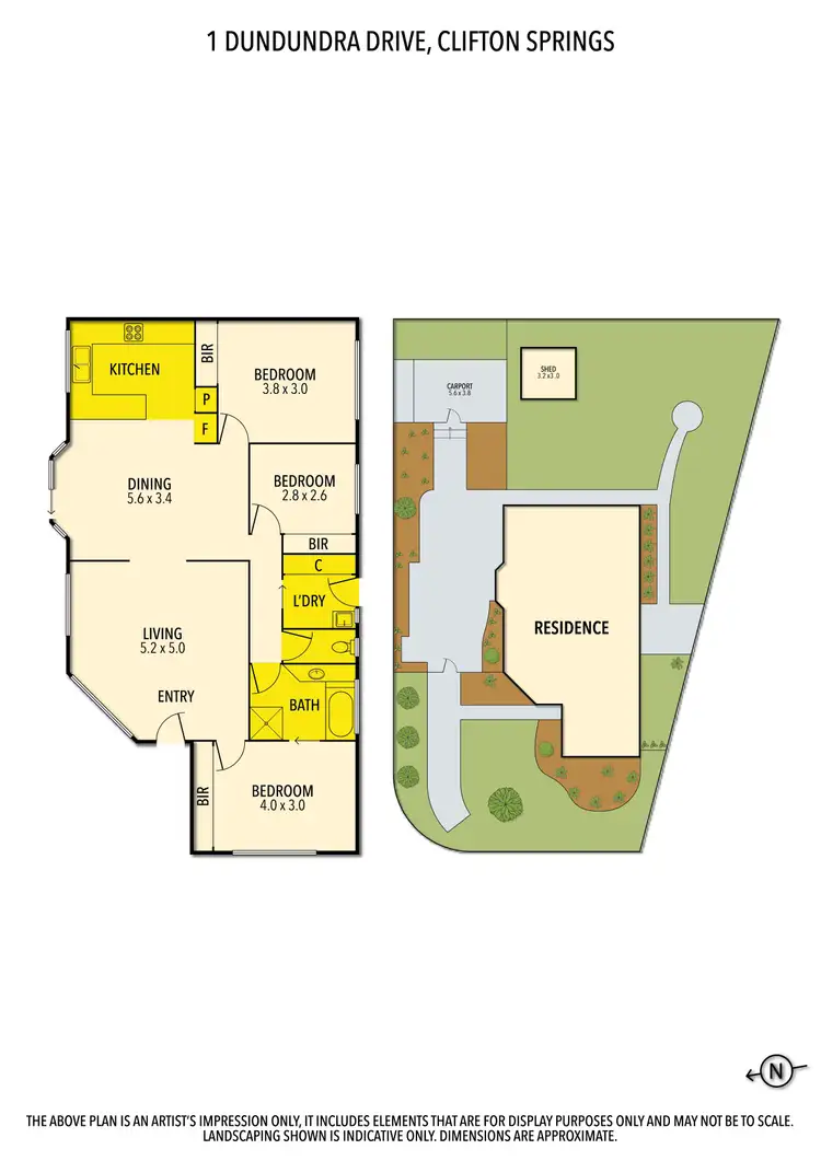 Floorplan of Homely house listing, 1 Dundundra Drive, Clifton Springs VIC 3222