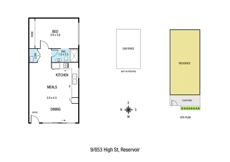 Floorplan of Homely townhouse listing, 9/853 High Street, Reservoir VIC 3073