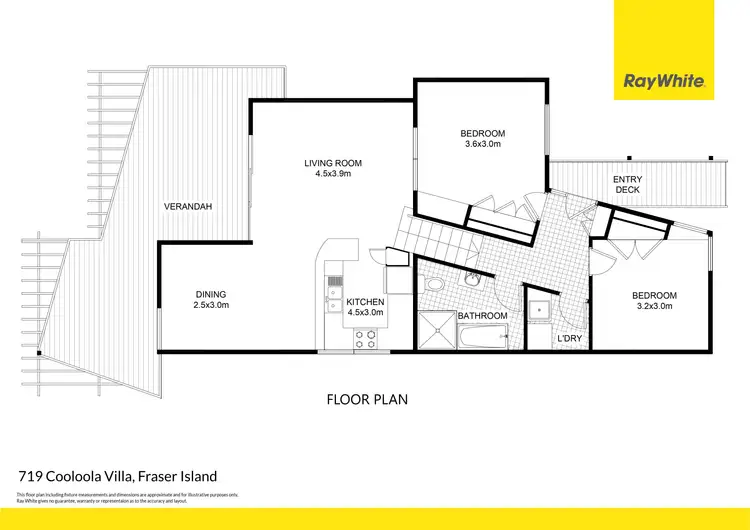 Floorplan of Homely villa listing, 719 Cooloola Villa, Fraser Island QLD 4581
