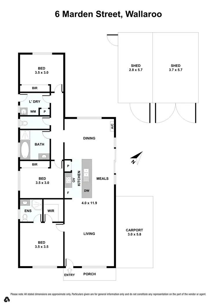 Floorplan of Homely house listing, 6 Marden Street, Wallaroo SA 5556
