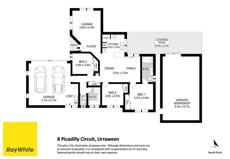Floorplan of Homely house listing, 8 Picadilly Circuit, Urraween QLD 4655