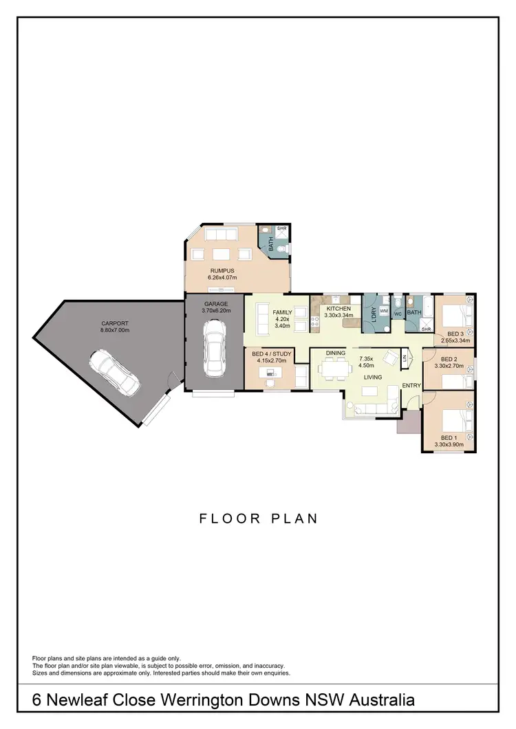 Floorplan of Homely house listing, 6 Newleaf Close, Werrington Downs NSW 2747