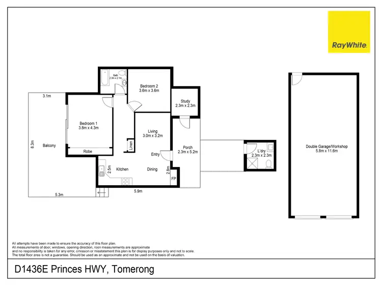 Floorplan of Homely house listing, D1436E Princes Highway, Tomerong NSW 2540