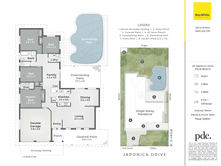 Floorplan of Homely house listing, 40 Japonica Drive, Palm Beach QLD 4221