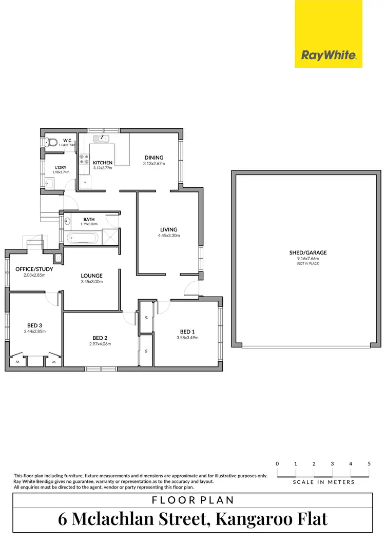 Floorplan of Homely house listing, 6 Mclachlan Street, Kangaroo Flat VIC 3555