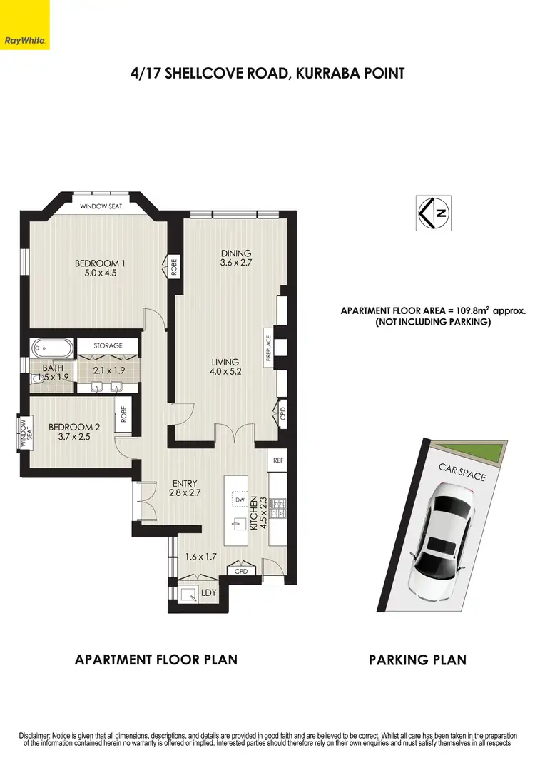 Floorplan of Homely apartment listing, 4/17 Shellcove Road, Kurraba Point NSW 2089