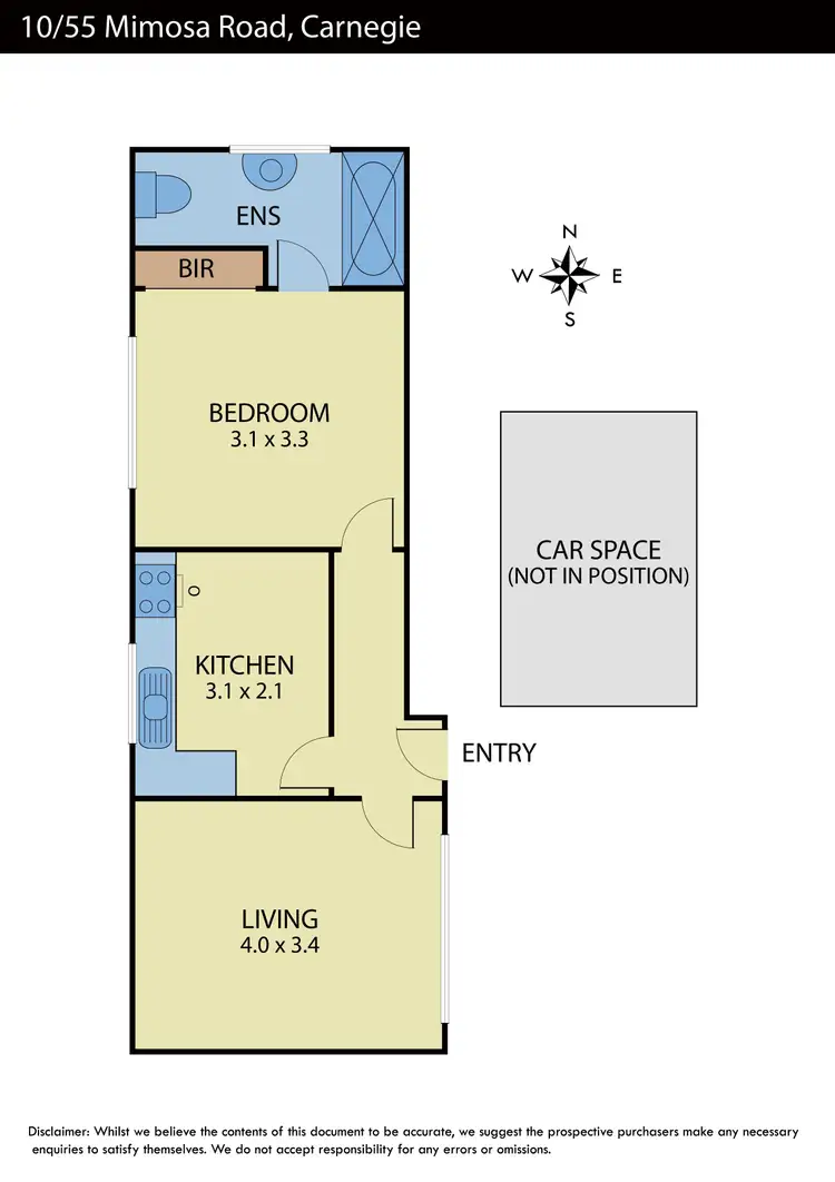 Floorplan of Homely apartment listing, 10/55 Mimosa Road, Carnegie VIC 3163