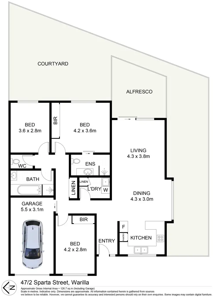 Floorplan of Homely villa listing, 47/2 Sparta Street, Warilla NSW 2528