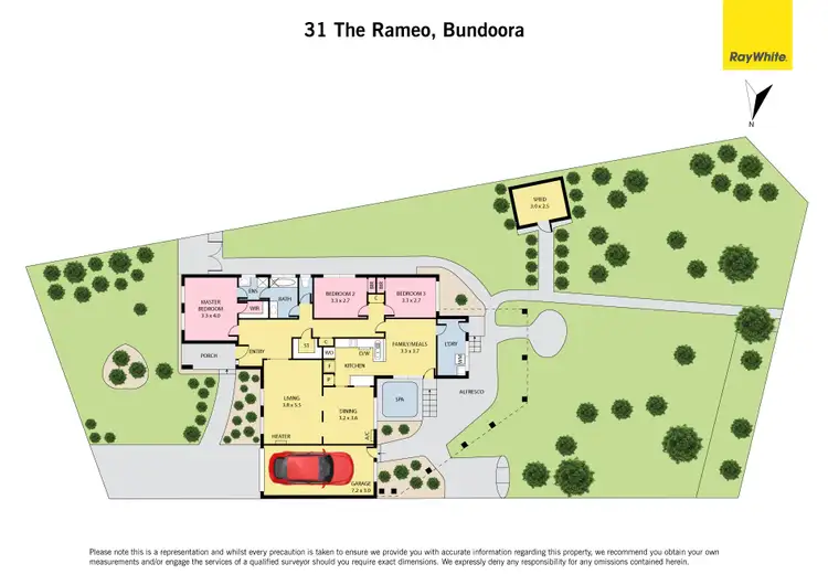 Floorplan of Homely house listing, 31 The Rameo, Bundoora VIC 3083