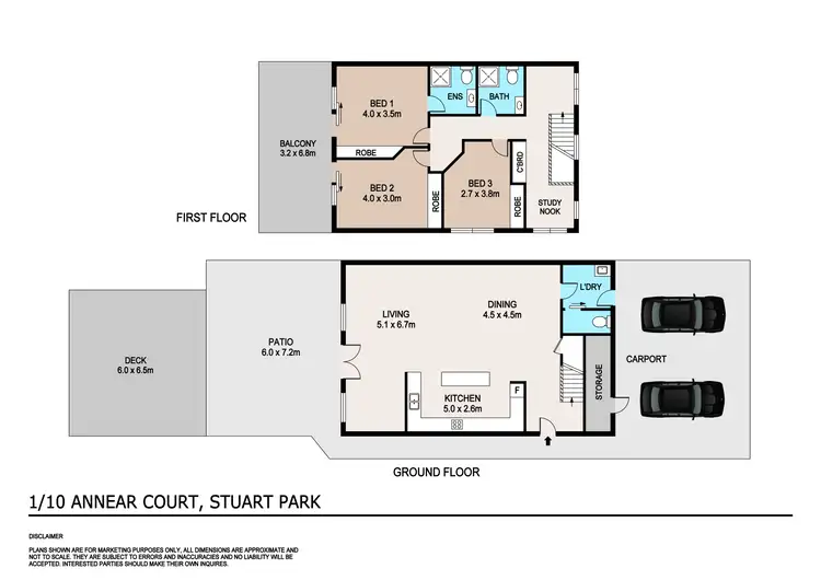Floorplan of Homely other listing, 1/10 Annear Court, Stuart Park NT 820
