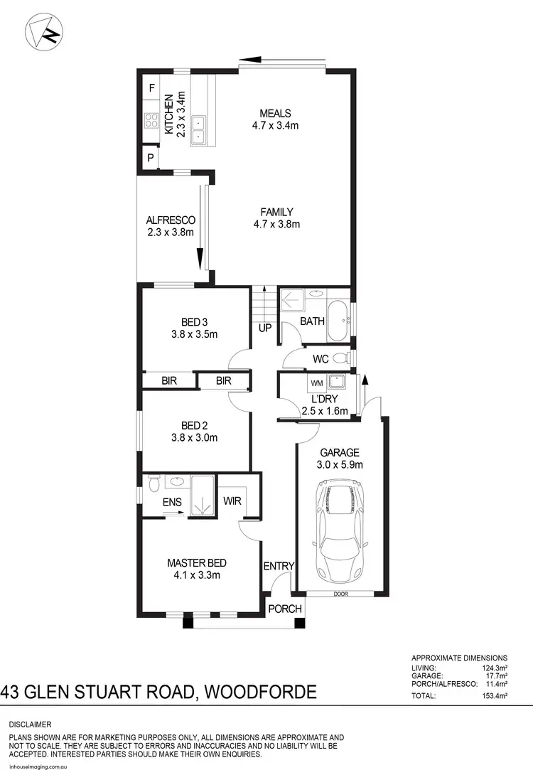 Floorplan of Homely house listing, 43 Glen Stuart Road, Woodforde SA 5072