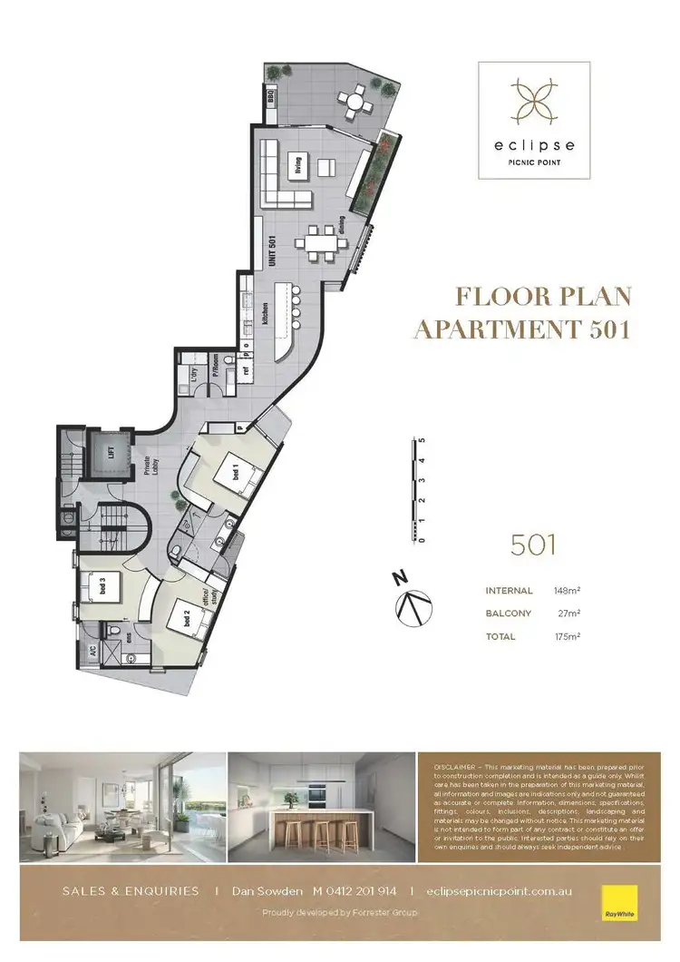 Floorplan of Homely unit listing, 501/10 Picnic Point Esplanade, Maroochydore QLD 4558