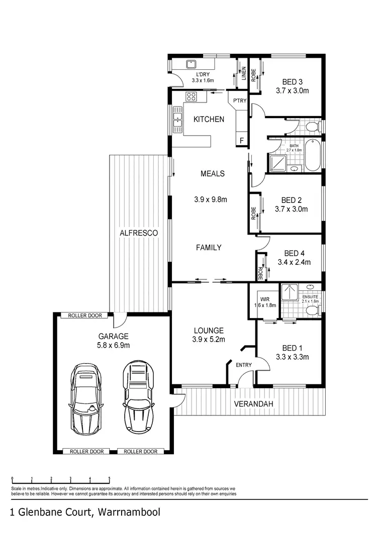 Floorplan of Homely house listing, 1 Glenbane Court, Warrnambool VIC 3280