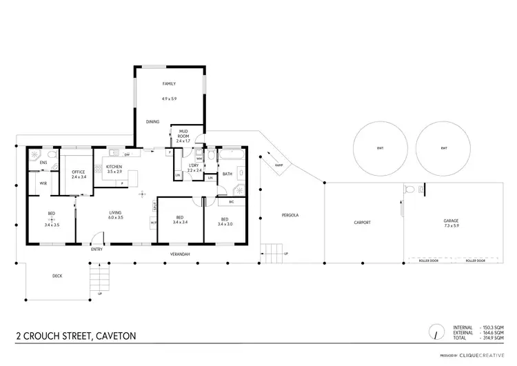 Floorplan of Homely house listing, 2 Crouch Street, Caveton SA 5291